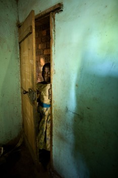 Scovia at Bedroom Door Kaloungi Village, Uganda