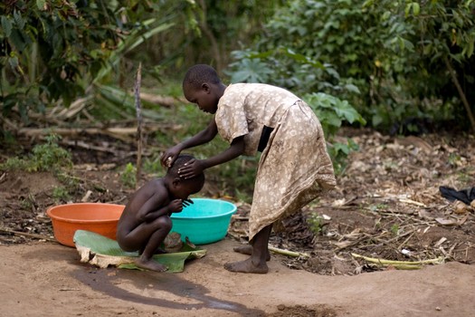 Bath Time Kaloungi Village, Uganda
