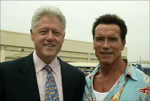 Bill Clinton and Arnold Schwarzenegger