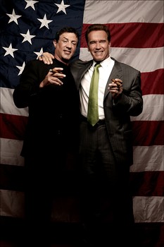 Sylvester Stallone and Gov. Arnold Schwarzenegger
