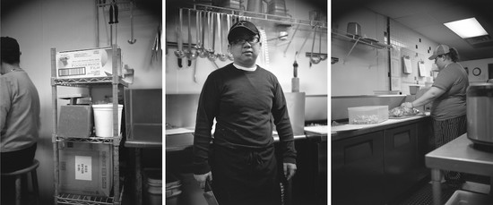 Ely in the restaurant, Little Rock, Arkansas