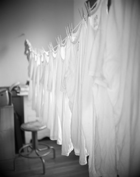 White T-shirts on the line, Jamaica Plain, MA