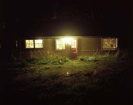 The farm house at night