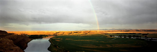 Sunset Rainbow Missouri River, Ft. Benton, Montana