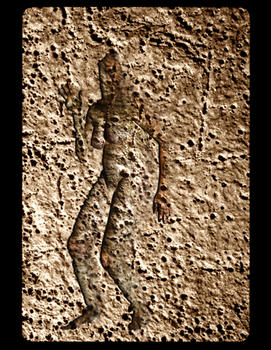 Standing Female Bas Relief