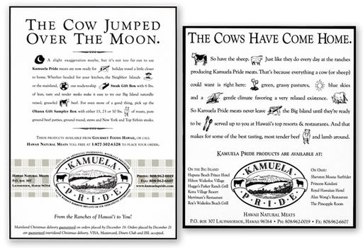 Kamuela Pride newspaper ads